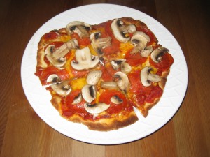 Pan-Fried Pizza: Pepperoni and Mushroom